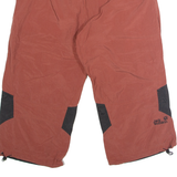 JACK WOLFSKIN 3/4 Length Outdoor Mens Trousers Red Regular Straight W28 L20