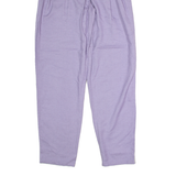 BADER Womens Trousers Purple Regular Straight 90s Linen W26 L32