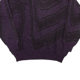 Womens Jumper Purple Chunky Knit UK 8