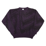 Womens Jumper Purple Chunky Knit UK 8