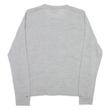TOMMY HILFIGER Womens Cardigan Grey Tight Knit Wool L