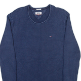TOMMY HILFIGER Long Womens Jumper Blue Tight Knit M