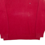 TOMMY HILFIGER Mens Jumper Red Tight Knit L