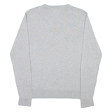 TOMMY HILFIGER Mens Jumper Grey V-Neck Tight Knit S