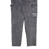 KARL KANI Carpenter Womens Jeans Grey Relaxed Tapered Acid Wash W32 L32