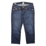 TRUE RELIGION Three Quarters Womens Jeans Blue Slim Tapered W28 L21