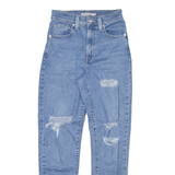LEVI'S Womens Jeans Blue Slim Mom W24 L29