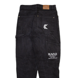KARL KANI Carpenter Womens Jeans Black Relaxed Tapered W30 L31