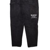 KARL KANI Carpenter Womens Jeans Black Relaxed Tapered W30 L31