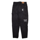 KARL KANI Carpenter Womens Jeans Black Relaxed Tapered W30 L31