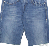 LEVI'S Cut Off Mens Pedal Pushers Shorts Blue M W30