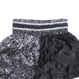 Mens Sports Shorts Black Crazy Pattern L W30