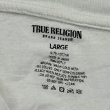 True Religion T-Shirt - Large White Cotton