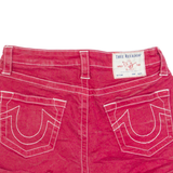 TRUE RELIGION Jennie Curvy Womens Denim Shorts Red S W26