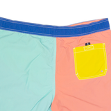 NAUTICA Mens Sports Shorts Blue Colourblock L W38