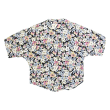 MARIQUITA Womens Printed Blouse Black V-Neck Floral L