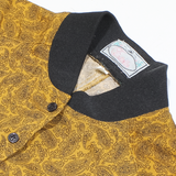 Womens Printed Blouse Gold Long Sleeve Paisley S