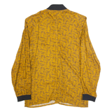 Womens Printed Blouse Gold Long Sleeve Paisley S