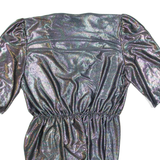 Womens Wrap Blouse Black V-Neck 3/4 Sleeve Spotted UK 12