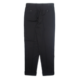 MANHATTAN CLUB Chino Workwear Mens Trousers Black Regular Straight W34 L32