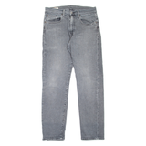 LEVI'S 502 Jeans BIG E Mens Grey Regular Tapered Stone Wash W31 L32