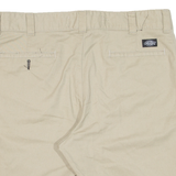 DICKIES Mens Workwear Shorts Beige Slim L W36