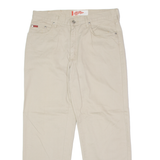 LEE COOPER Mens Twill Trousers Beige Regular Straight W34 L30