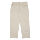LEE COOPER Mens Twill Trousers Beige Regular Straight W34 L30