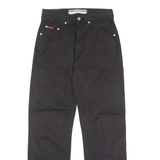 LEE COOPER Mens Twill Trousers Black Slim Skinny W26 L28