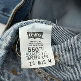 Levis 550 Jeans - 35W US 14 Blue Cotton