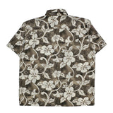 Extreme Gear Floral Hawaiian Shirt - Large Brown Polyester
