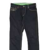 POLO ST. MORITZ Mens Jeans Black Slim Straight W32 L31