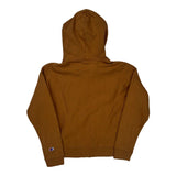 Reverse Weave Champion Hoodie - Small Brown Cotton