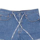 LEVI'S Cut Off 501 Womens Denim Shorts Blue M W34