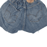 LEVI'S Cut Off 527 Womens Denim Shorts Blue Floral S W25