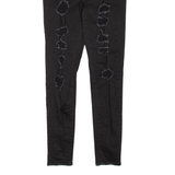 LEVI'S High Rise Distressed Womens Jeans Black Regular Skinny W28 L28