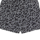 KATHIE LEE Womens Casual Shorts Black Loose Floral S W28