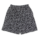 KATHIE LEE Womens Casual Shorts Black Loose Floral S W28