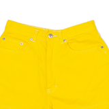 TEDDY'S Womens Denim Shorts Yellow Slim 90s XS W25