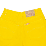 TEDDY'S Womens Denim Shorts Yellow Slim 90s XS W25