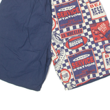 SPEEDWAY Mens Swimming Shorts Blue Crazy Pattern L W28