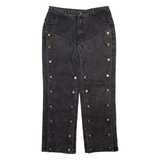 FALMER HERITAGE Womens Jeans Grey Relaxed Straight Stone Wash W32 L28