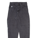 KARL KANI Carpenter Womens Jeans Grey Relaxed Tapered Stone Wash W32 L33