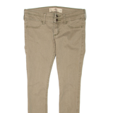 HOLLISTER Crop Womens Trousers Brown Regular Skinny W28 L26