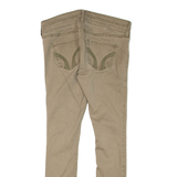 HOLLISTER Crop Womens Trousers Brown Regular Skinny W28 L26