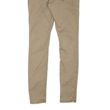 HOLLISTER Crop Womens Trousers Brown Regular Skinny W28 L26