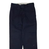 DICKIES Mens Trousers Blue Regular Straight W30 L30