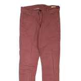 SELECTED HOMME Chino Mens Trousers Red Regular Skinny W30 L32