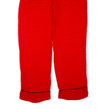 GANNI Spotted Womens Trousers Red Regular Wide-Leg W34 L30