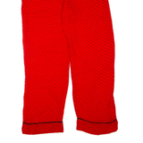 GANNI Spotted Womens Trousers Red Regular Wide-Leg W34 L30